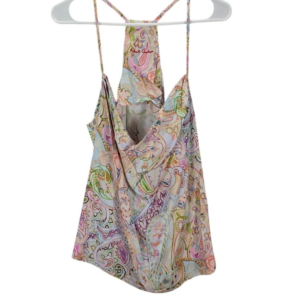 Robert Graham 100% silk Pastel Paisley Silk Tank Top in Pink, Blue, Green